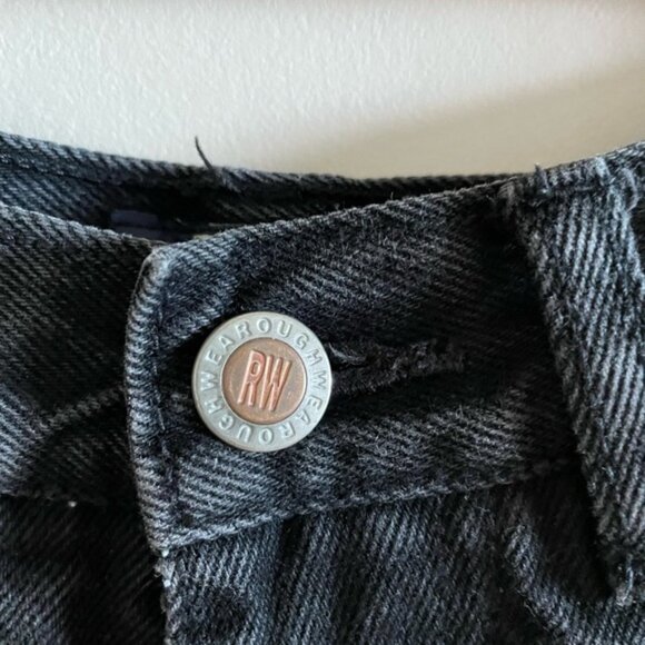 Vintage High Rise Black Denim Jean Shorts Size 27 - Picture 5 of 7